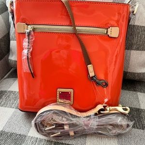 Dooney & Bourke orange patent crossbody